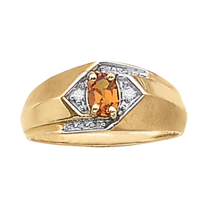 Men's Oval Gemstone Ring