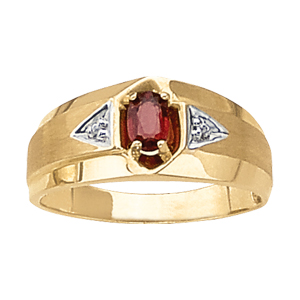 Men's Oval Gemstone Ring