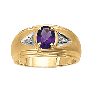 Men's Oval Gemstone Ring