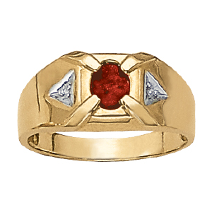 Men's Oval Gemstone Ring