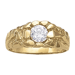 Men's Solitaire Nugget Ring