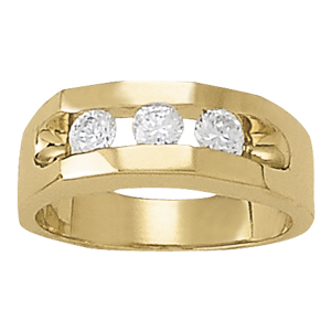 GENTS RING 3 STONE