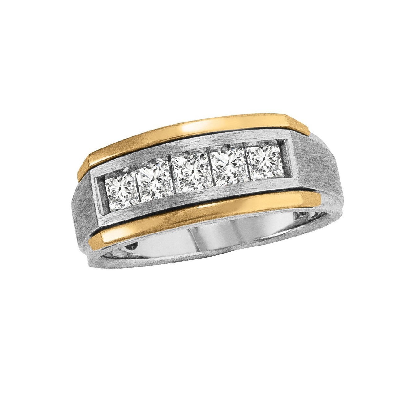 BREAKDOWN GENTS DIA WEDDING BANDS
