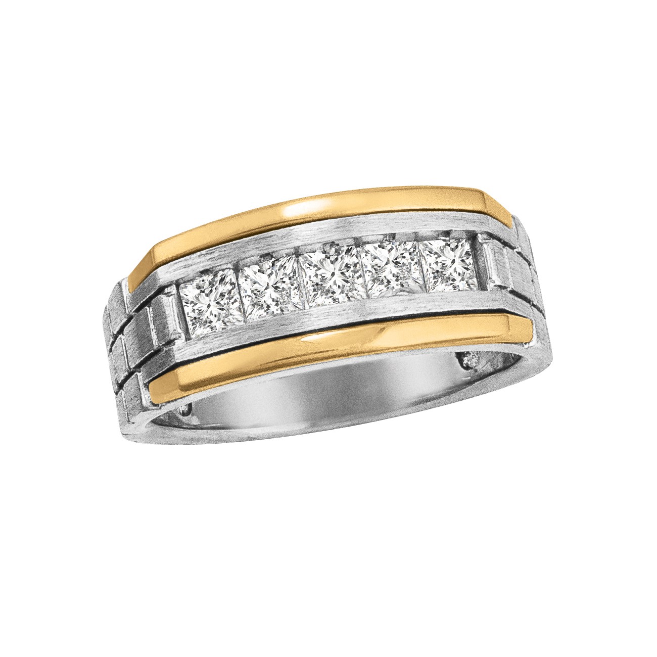 BREAKDOWN GENTS DIA WEDDING BANDS