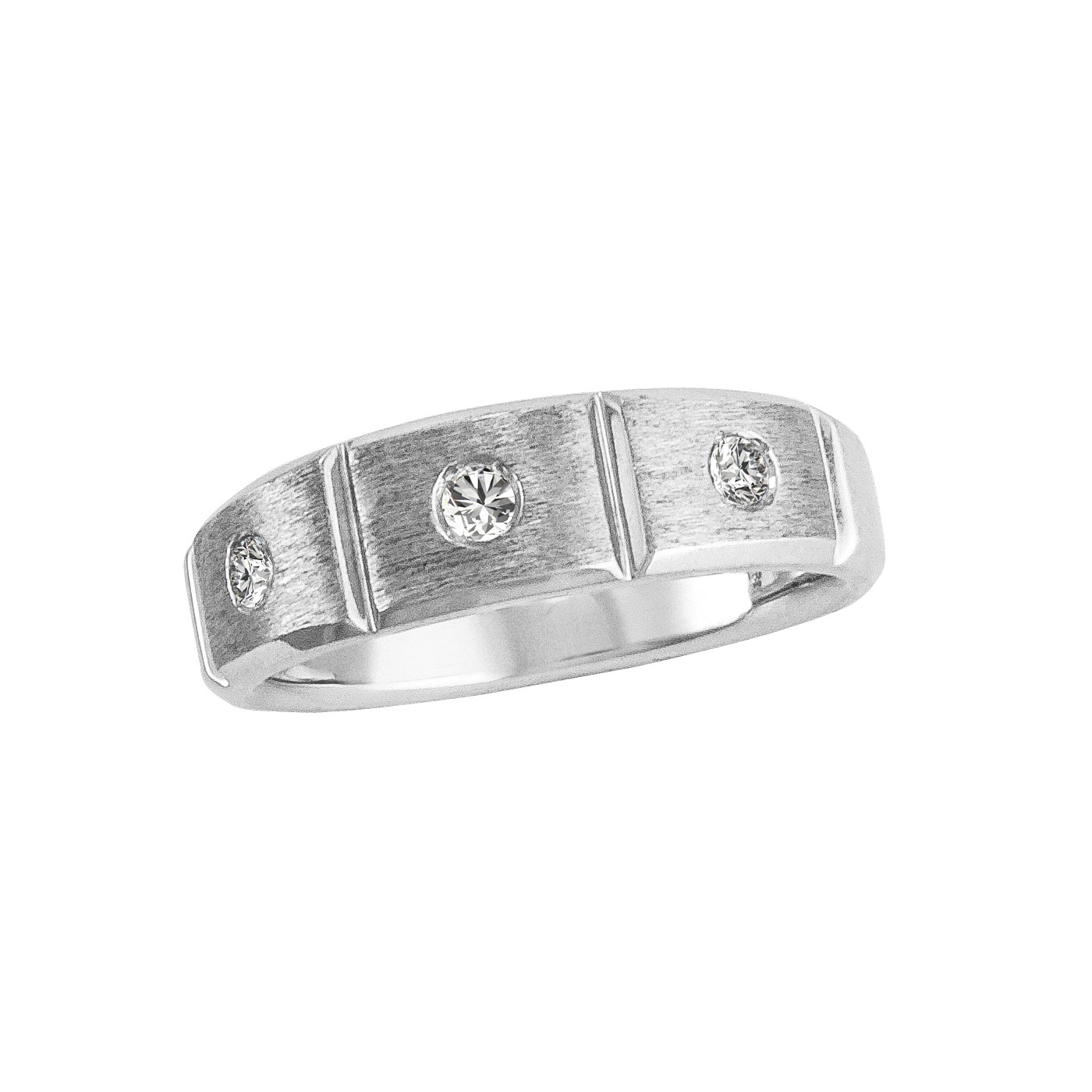 GENTS DIA BAND W/ SOFT SATIN FINIS