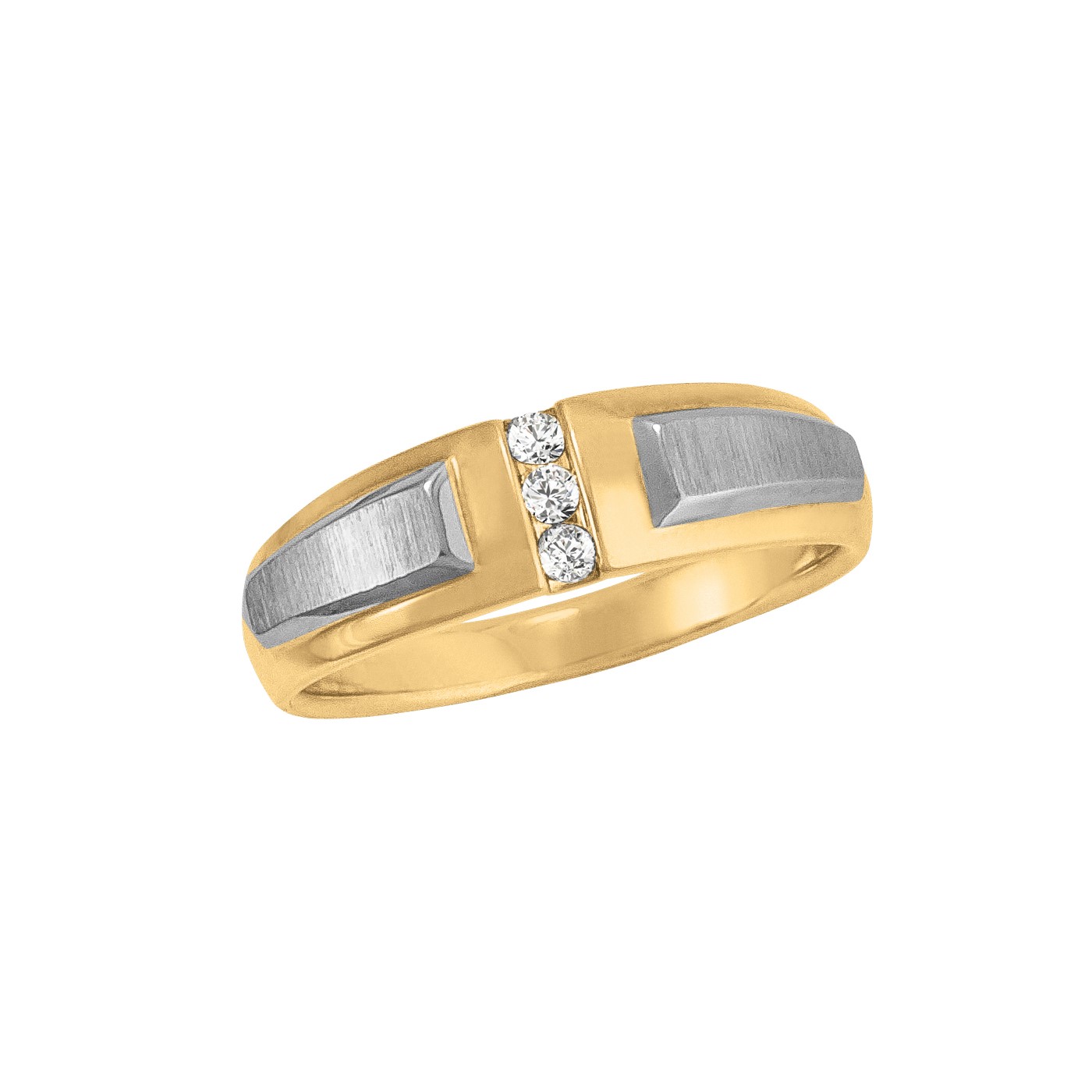 GENTS DIA WED BAND SATIN FINISH