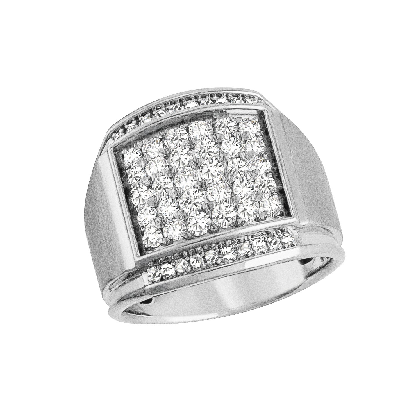 GENT'S DIAMOND CLUSTER RING