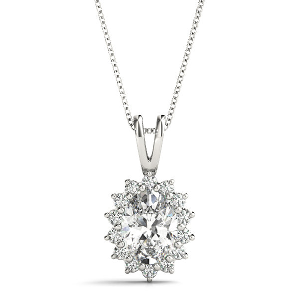 Oval Halo Pendant
