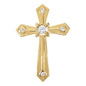 Religious Bezel Set Crosses Pendant