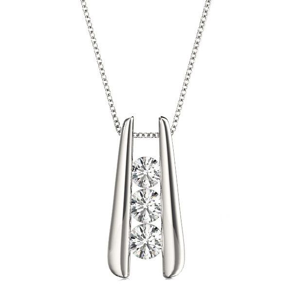 3-Stone Drop Pendant