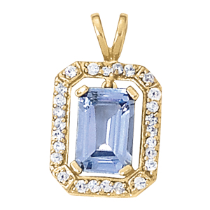 Solitaire Emerald Color Pendants