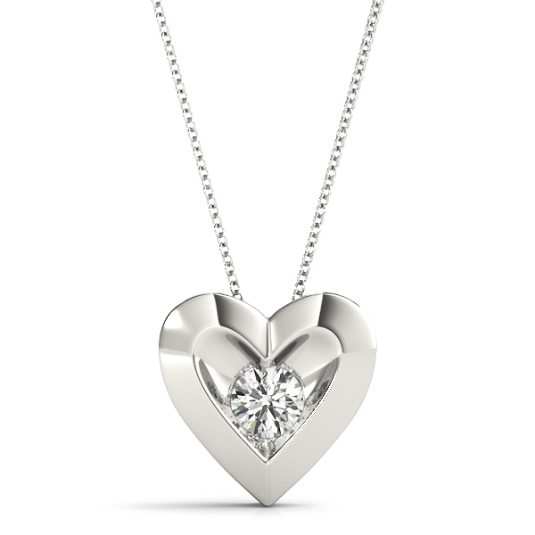 Heart Shape Solitaire Pendants
