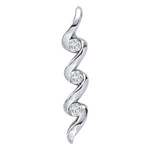 Swirling 3-Stone Pendant