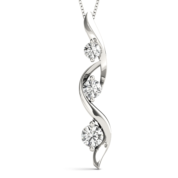3-Stone Wavy Pendant