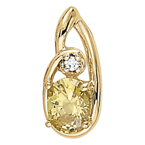 Oval Shape Color Pendant