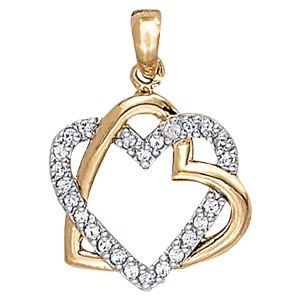 Heart Shape Twisted Color Pendant