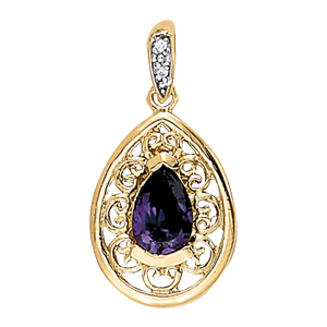 Pear Shape Color Pendant