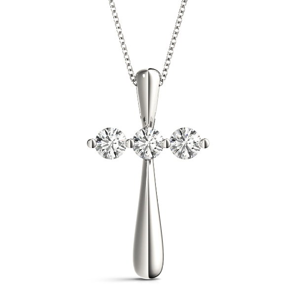 3-Stone Cross Pendants