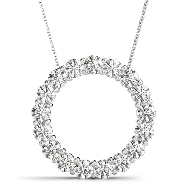 Shared Prong Circle Pendant