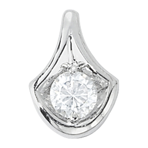 Solitaire Drop Pendant