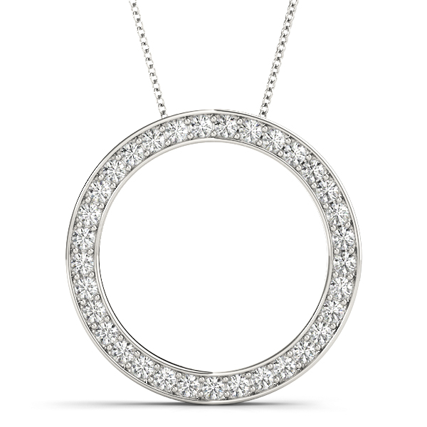 Circle Prong Set Pendants