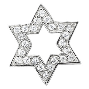 Diamond Star of David Pendant