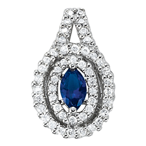 Double Halo Marquise Pendant