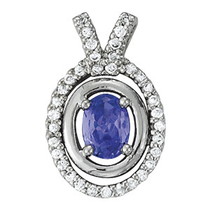 Oval Halo Pendant