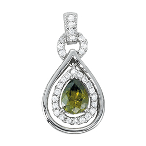 Halo Pear Pendant