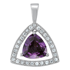 Trillion Shape Color Pendant