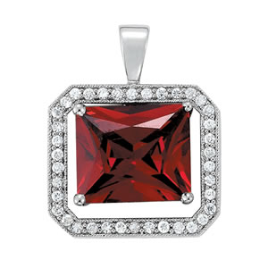 Emerald Color Halo Pendant