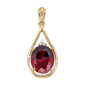 Teardrop Oval Color Pendant