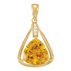 Trillion Shape Color Pendant