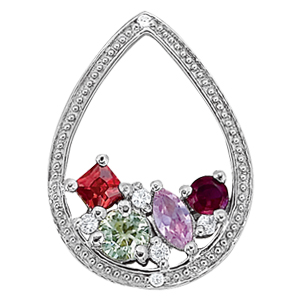 Multicolor Trillion Pendant