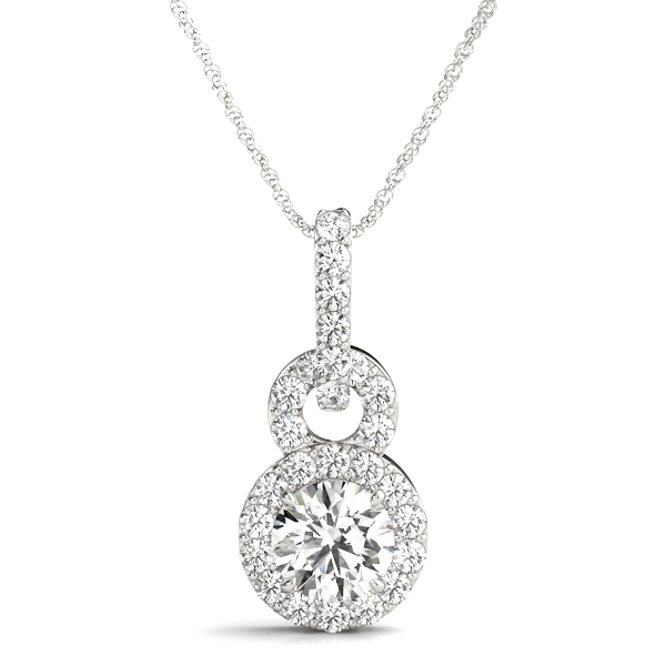 Infinity Round Halo Pendant