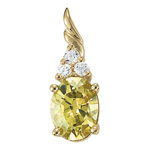 Solitaire Pendants w/ Trio Diamond