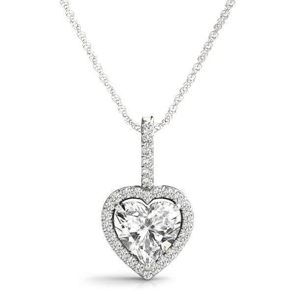 Heart Shape Halo Pendant