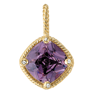 Cushion Shape Color Pendant