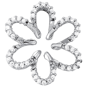 Flower Slide Charm Pendants