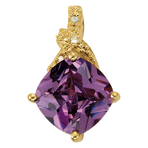 Cushion Shape Color Pendant