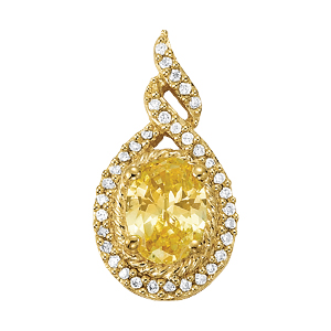Oval Shape Color Pendant