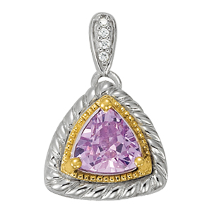 Trillion Shape Color Pendant