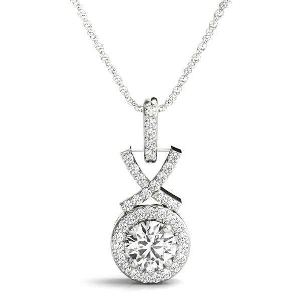 Round Shape Halo Pendant