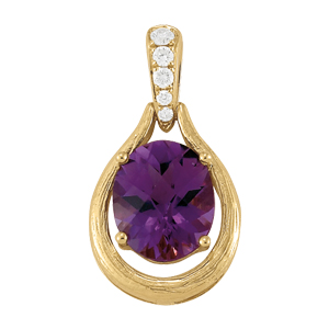 Oval Color Pendant