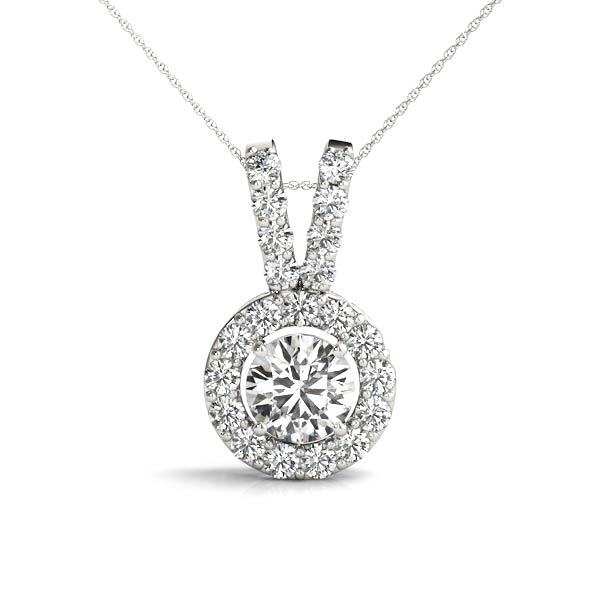 Round Halo Color Pendant