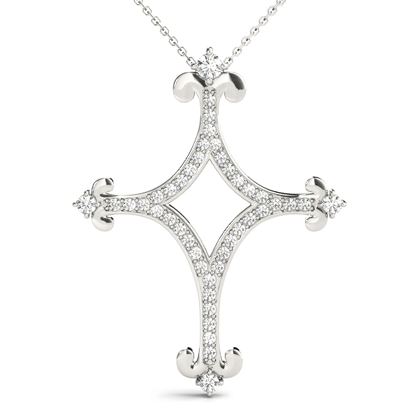 Prong Set Cross Pendant