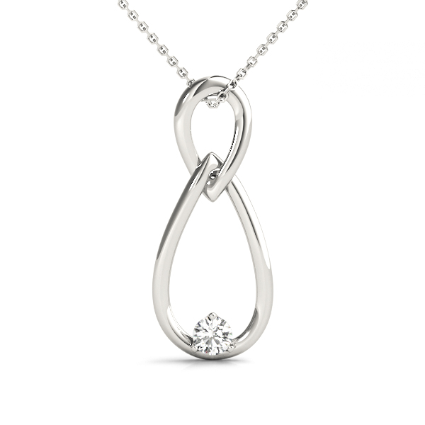 Solitaire Drop Pendant