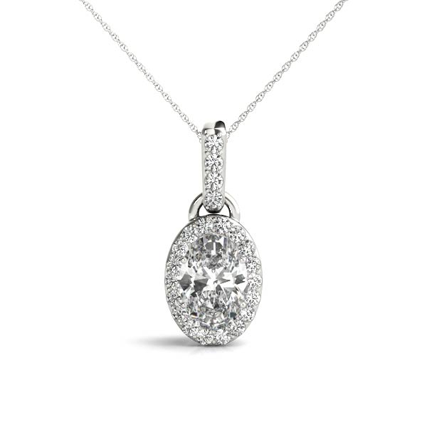 Oval Halo Pendant