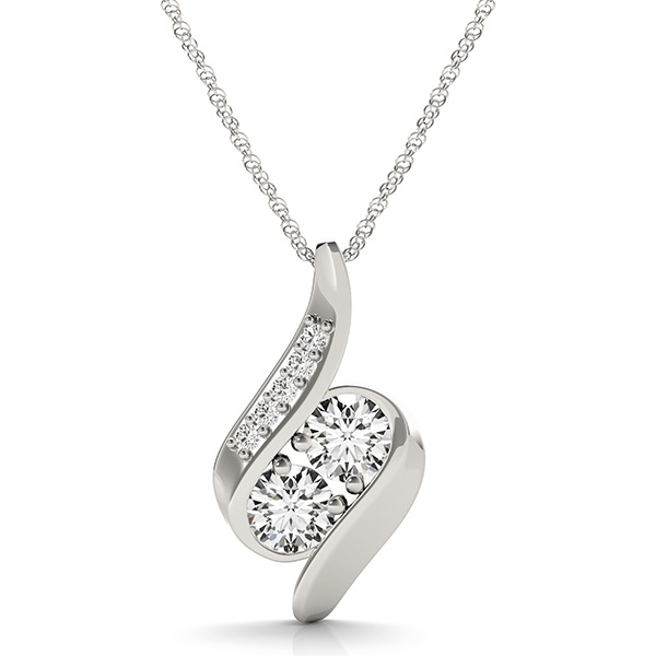 2-Stone Curved Pendants