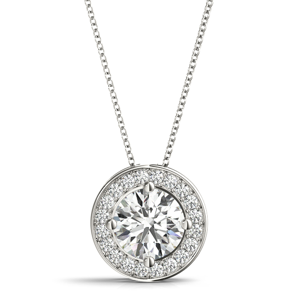 Bezel Halo Pendants